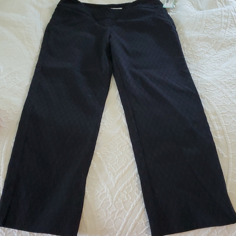 Margaret M Bobbie Jacquard Straight Leg Capri Pant